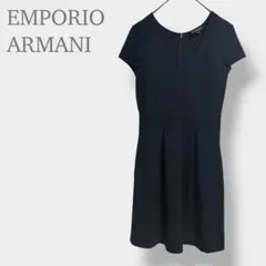 【エンポリオアルマーニ】ワンピース 膝丈　ストレッチ　ブラック 半袖　イタリア製のサムネイル
