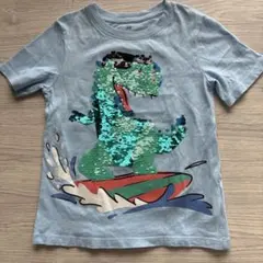 【24時間以内発送】恐竜デザイン スパンコール Tシャツ