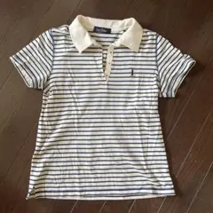 EASTBOY 半袖ポロシャツ ボーダー柄　Mサイズのサムネイル
