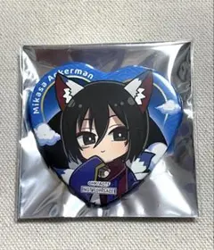 進撃の巨人 プリンセスカフェ ハロウィン 特典 ハート缶バッジ ミカサ