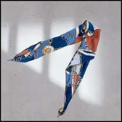 美品　スカーフ ハンドルスカーフ バブーシュカ ストール バンダナ　総柄