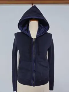 DKNY JEANS ジップアップパーカー ネイビー Sサイズのサムネイル