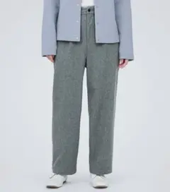 無印良品　ストレッチ起毛タックパンツ　パンツ