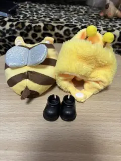 ラブブ立ち姿専用ミツバチデザイン着せ替え服と靴セット