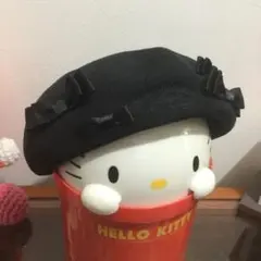 タグ付き新品未使用品　サンリオサーモベレー帽　青木美沙子　コラボ　ブラック