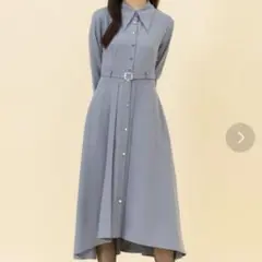 【美品】レディアゼル　ストライプシャツワンピース　長袖　Mサイズ