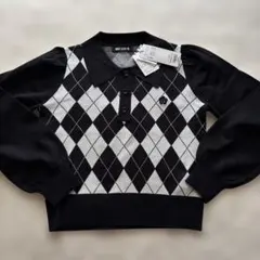 MARY QUANT チェック柄 長袖ポロシャツ M - メルカリ