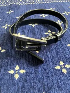 GUCCI グッチ レザーベルト Gロゴ バックル ブラック シルバーのサムネイル