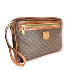 【美品】CELINE セリーヌ　マカダム柄　クラッチバッグ　セカンドバッグ