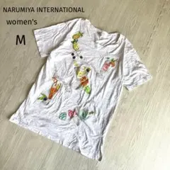 【ナルミヤ・インターナショナル】 カクテル フルーツ 刺繍 半袖 Tシャツ Mのサムネイル