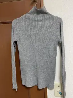 ニット グレー ハイネック