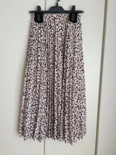 花柄ロングプリーツスカート