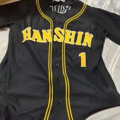 【阪神タイガース】鳥谷敬　総刺繍ビジター ユニフォーム　ブラック 黒S