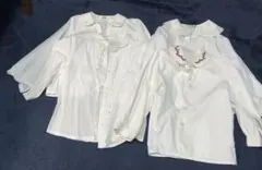 ホワイト長袖シャツ4点セット