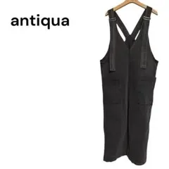 antiqua ブラックデニムサロペスカート ヴィンテージブラック　美品