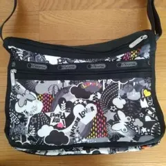 LeSportsac ショルダーバッグ ブラック/ホワイト/グレー