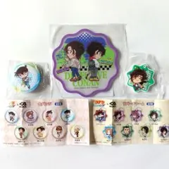 名探偵コナン ラバーコースター・缶バッジ・ラバーチャームセット　くら寿司