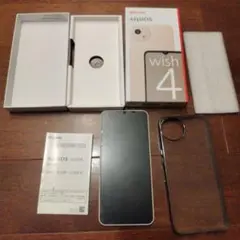 （ジャンク品）AQUOS wish 4 ホワイト 本体