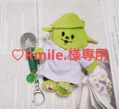 ♡Rmile.様専用　光る！緑りんご棒キーホルダー