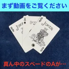 ハトメアンビシャス 青裏 スペードのA 手品 HA09J