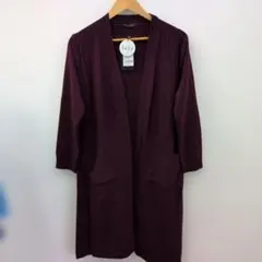 新品タグ付きTRUBE LaLa ロングカーディガン　チェリーパープル　L〜LL