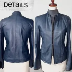 DETAILS 定価3〜4万円程 羊革 ラム レザー ジャケット ライダース S