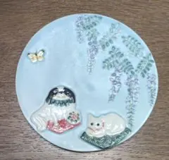 ☆うつわやみたす 猫 ネコ プレート 器 陶器 作家 うつわや みたす