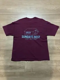 SUNDAYS BEST / バーガンディ Tシャツ