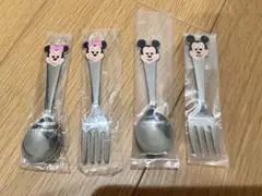 【新品未使用】昭和レトロ　ヴィンテージ　ディズニー　ミッキー　スプーン　フォーク