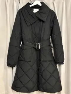 Rady キルティングロングダウンコート 黒　ブラック