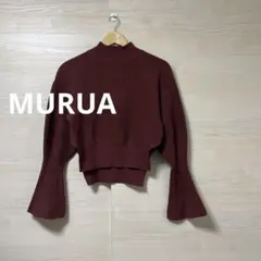 MURUA★ハイネック ニット セーター フレアスリーブ サイドスリット