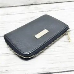 フルラ FURLA コインケース 黒 L字ファスナー/キーリング付き レザー