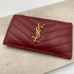 ✨極美品✨サンローラン 名刺入れ 二つ折り カサンドラ キャビアスキン