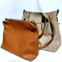 Monte Rosso 2wayバッグ＆ショルダーバッグ ベージュ（ブラウン）