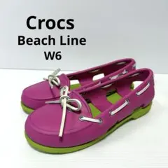 Crocs Beach Line W6 22cm ボートシューズ ピンク 美品のサムネイル