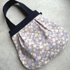 ハンドメイド　グラニーバッグ　バルーンバッグ　トートバッグ　ショルダー　ローズ