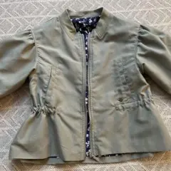 アプレレクール　カーキ　フラワー柄裏地 ジャケット　110㎝