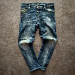 DSQUARED2 ペイント加工 デニムパンツ ブラック - メルカリ