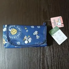 PEANUTS スヌーピー エコバッグ ネイビー 折りたたみトート