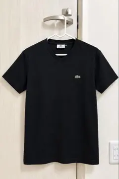 LACOSTE Vネック Tシャツ ブラック