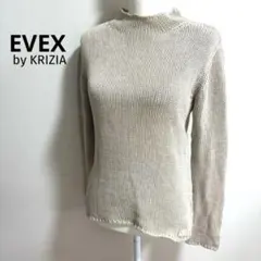 EVEX KRIZIA ベージュ ハイネック 長袖 ニット 40 コットン Lのサムネイル