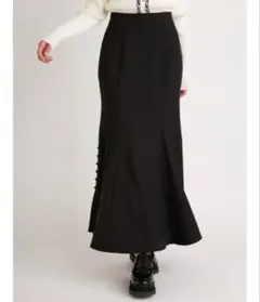 SNIDEL スナイデル サイドスリットマーメイドスカート ブラック