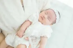 ベビードレス ロンパース 女の子 退院着