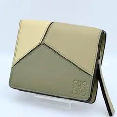 美品 LOEWE ロエベ アナグラム パズル スリムジップウォレット 二