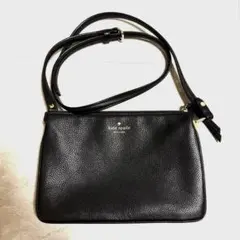 kate spade ケイトスペード黒 レザー ショルダーバッグのサムネイル