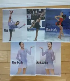 浅田真央　クリアファイル　全５種 コンプ　ロッテ オリンピック 五輪　フィギュアのサムネイル