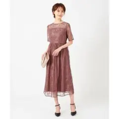 美品　エニィスィス　any sis エアリーチュールレースドレス