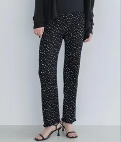 coca ドットプリーツレギンスパンツ　M