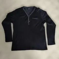 MALE & CO. (TAKA-Q)スリムフィット ブラック長袖カットソー Lのサムネイル