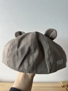 POLO クマ耳付きブラウンキャップ